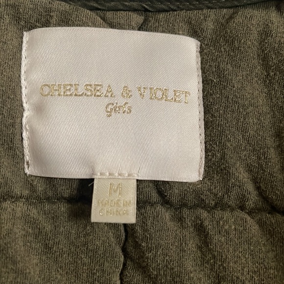 Chelsea & Violet Olive 100% Cotton Quilted Full Zip Stand Collar Vest - Picture 7 of 8